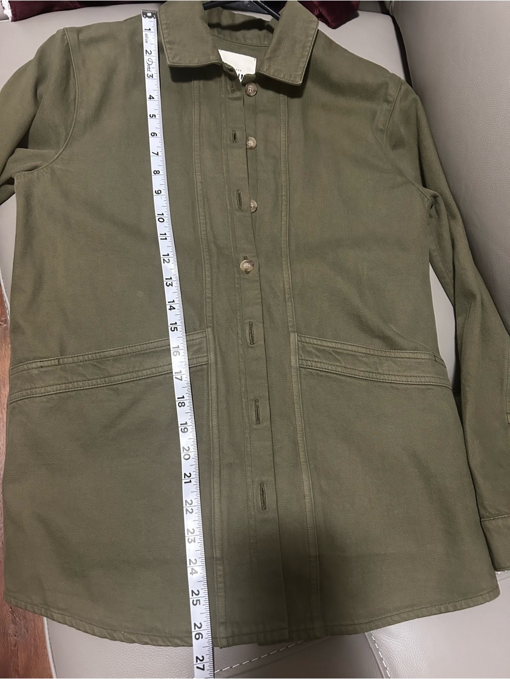 Sezane Will Jacket - Olive Green Women's Jacket New no tag - Picture 6 of 6